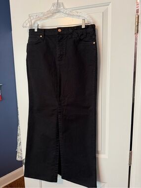 Wrangler x Staud Black Denim Long Skirt